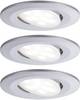 Paulmann Calla LED-inbouwlamp voor badkamer Set van 3 stuks 18 W IP65 Chroom (mat)