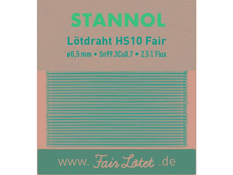 Stannol HS10Fair Soldeertin, loodvrij loodvrij Sn0.7Cu 10 g 0.5 mm