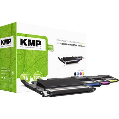 KMP Toner multipack vervangt Samsung C404, CLT-P404C, CLT-C404S, CLT-K404S, CLT-M404S, CLT-Y404S Compatibel Zwart, Cyaan