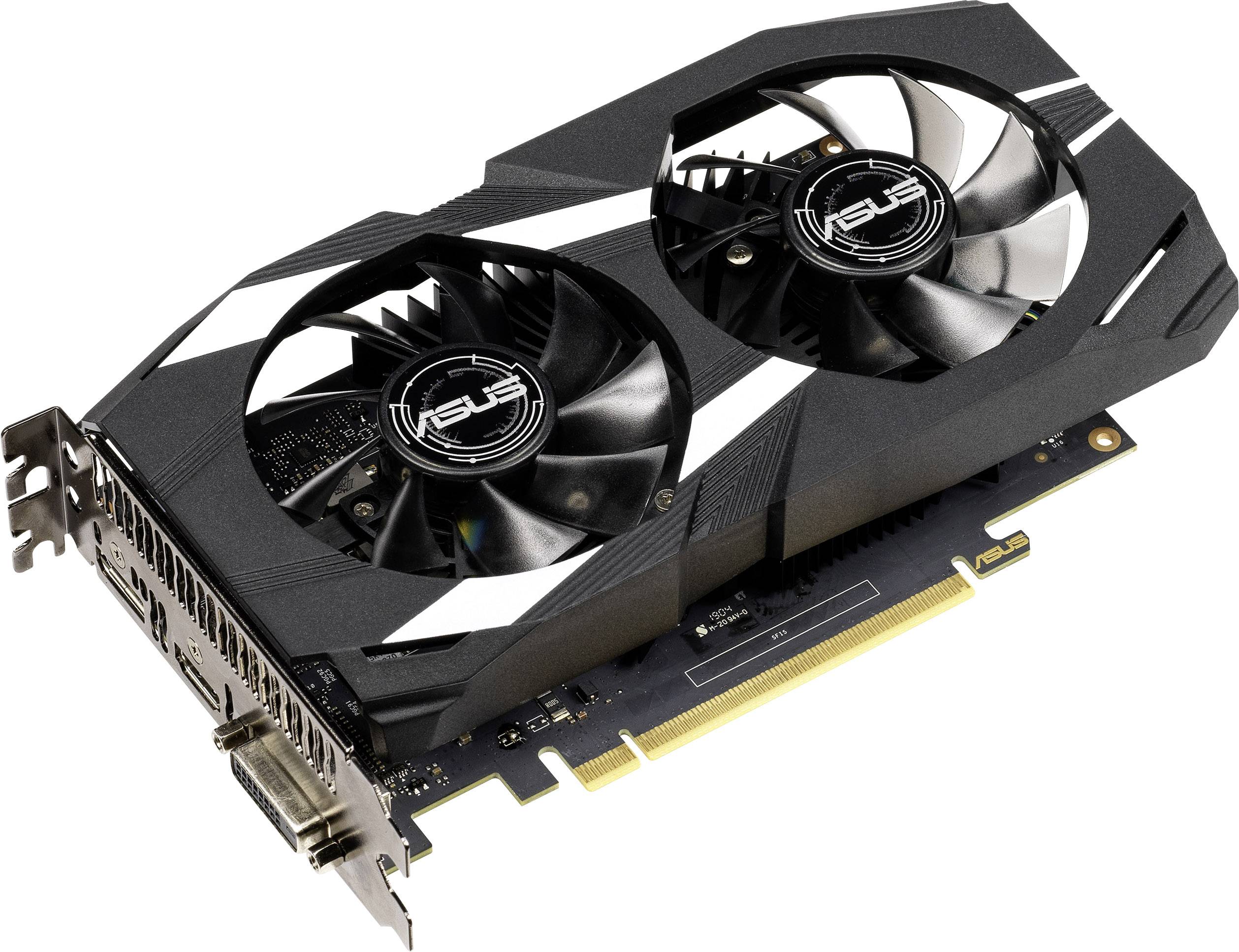 Asus Videokaart Nvidia GeForce GTX1650 Dual 4 GB GDDR5RAM PCIe x16 HDMI, DisplayPort, DVI Asus Videokaart Nvidia GeForce GTX1650 Dual 4 GB GDDR5RAM PCIe x16 HDMI, DisplayPort, DVI