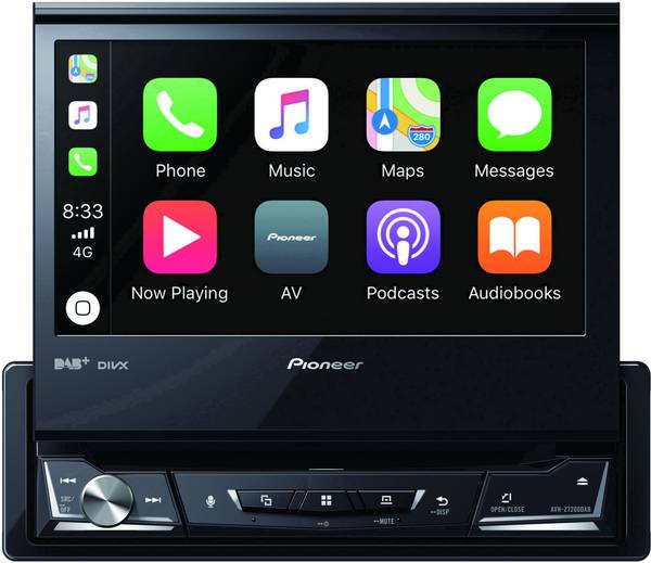 Pioneer AVH-Z7200DAB Autoradio met scherm DAB+ tuner, Aansluiting voor stuurbediening, Bluetooth handsfree, AppRadio