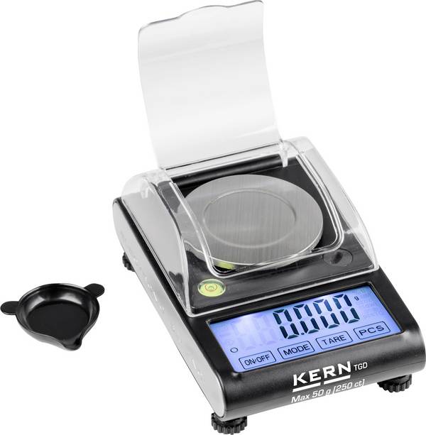 Kern TGD 50-3C TGD 50-3C Zakweegschaal  Weegbereik (max.) 50 g Resolutie 1 mg werkt op batterijen Zwart
