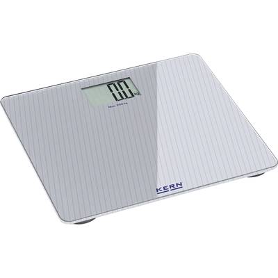 Digitale personenweegschaal met glazen oppervlak toont '0.0 kg' op het display.