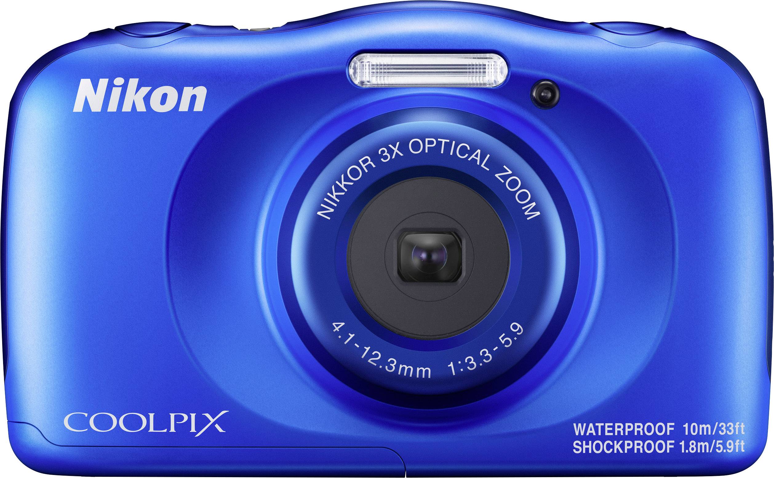 gelijktijdig Vooroordeel magnetron Nikon W150 Digitale camera 13.2 Mpix Zoom optisch: 3 x Blauw Waterdicht,  Stofdicht, Schokbestendig, Bluetooth, Onderwat | Conrad.nl