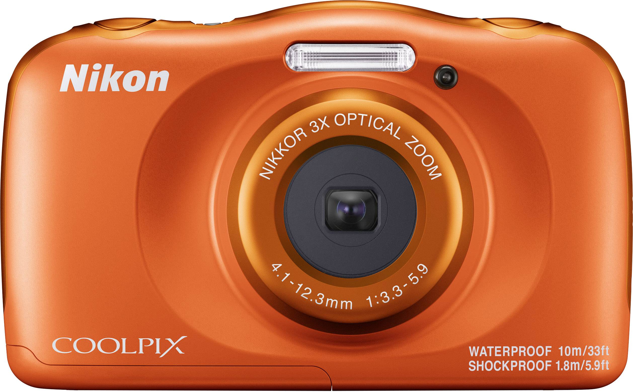Haan Sluipmoordenaar Vermomd Nikon W150 Digitale camera 13.2 Mpix Zoom optisch: 3 x Oranje Waterdicht,  Stofdicht, Schokbestendig, Bluetooth, Onderwa | Conrad.be