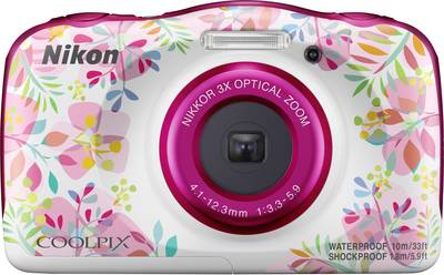 Begrijpen Bestaan Voorloper Nikon W150 Flowers Digitale camera 13.2 Mpix Zoom optisch: 3 x Bloemen, Wit  Waterdicht, Stofdicht, Schokbestendig, Blue | Conrad.nl