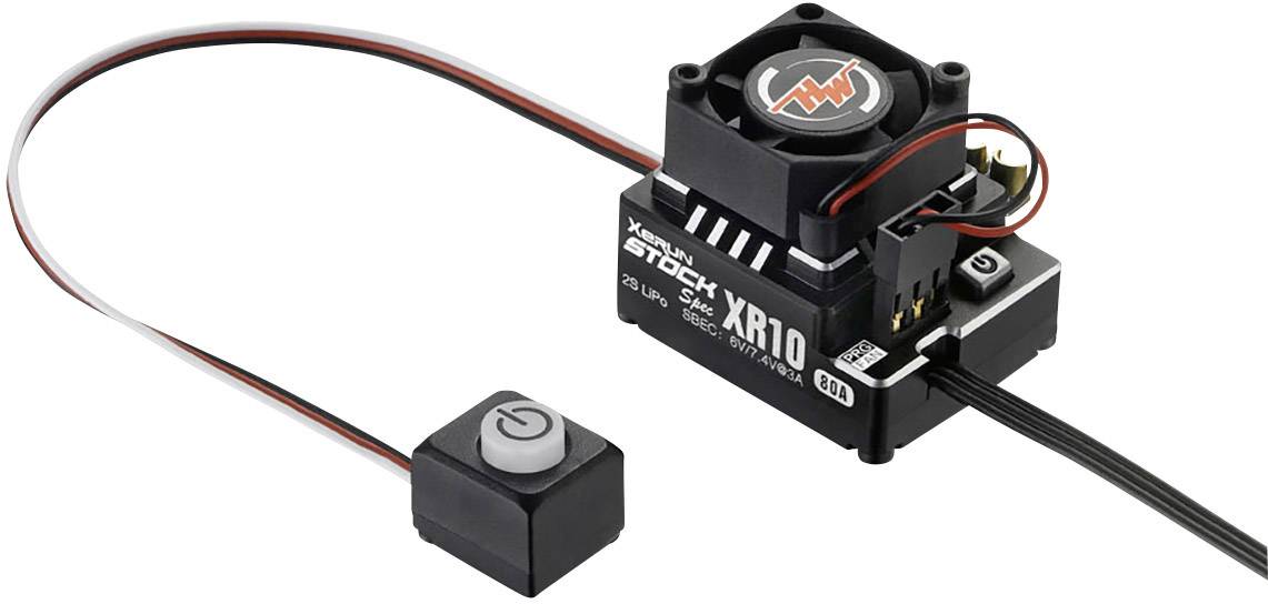 Hobbywing Xerun XR10 Stock Spec 80 A Brushless rijregelaar voor RC auto Belastbaarheid (max.): 380 A Motorlimiet (turns): 10.5