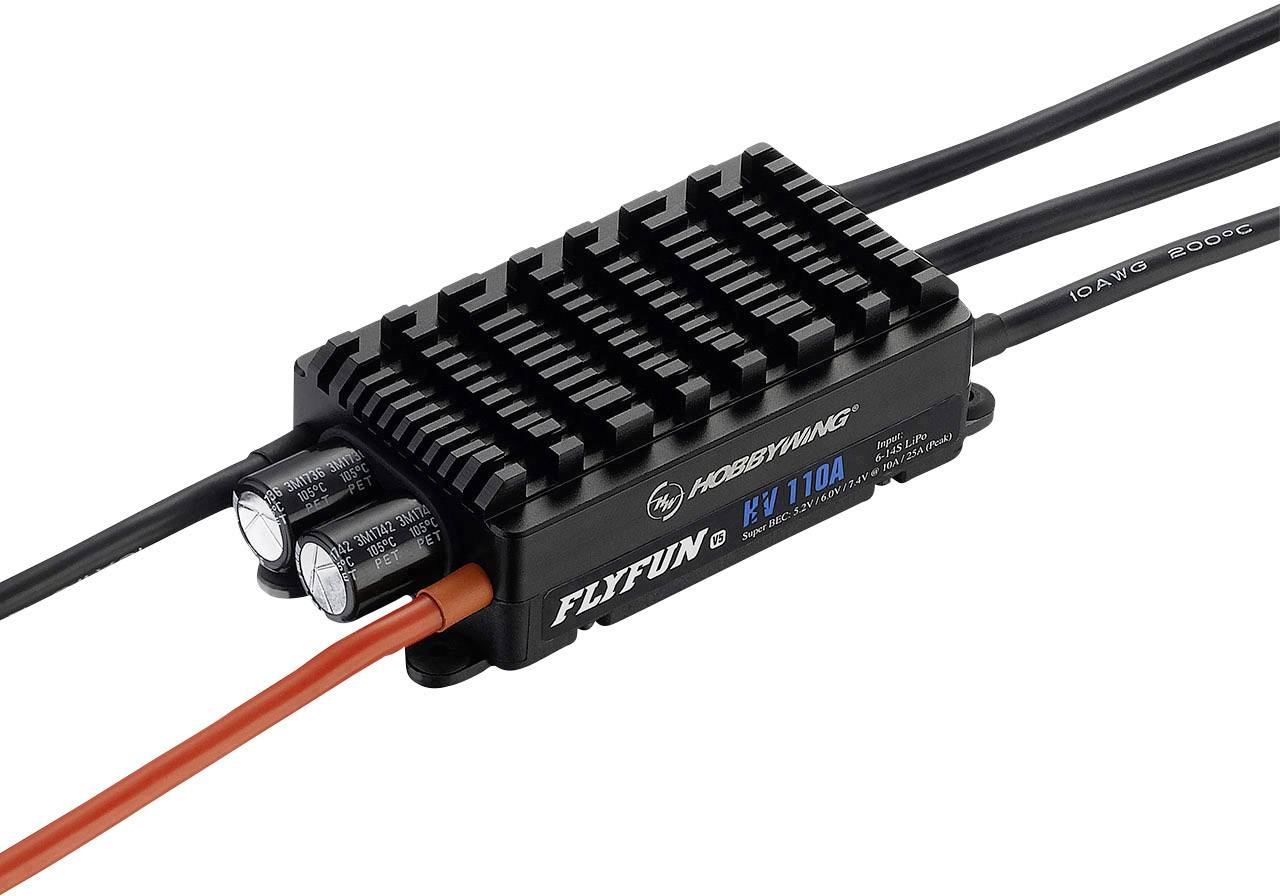 Hobbywing FlyFun V5 110A Brushless snelheidsregelaar voor RC vliegtuig Belastbaarheid (max.): 140 A