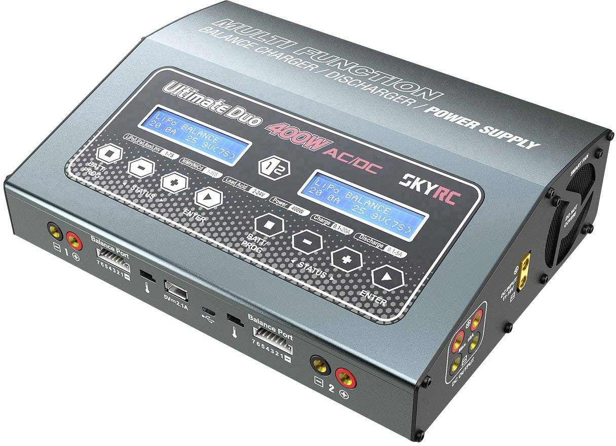 SKYRC D400 Multifunctionele modelbouwlader 20 A Li-poly, LiFePO, Li-ion, NiMH, NiCd, Lood