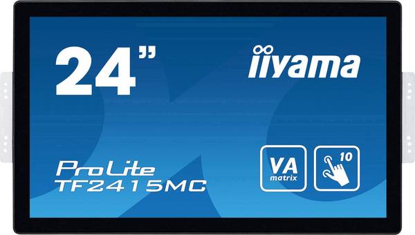 Iiyama ProLite TF2415MC Touchscreen monitor Energielabel: F (A - G)  60.5 cm (23.8 inch) 1920 x 1080 Pixel 16:9 16 ms HDMI, VGA, DisplayPort, RJ45, Jackplug VA LED