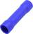 Blauwe geïsoleerde kabelverbinder, cilindrisch, voor elektrische aansluitingen.