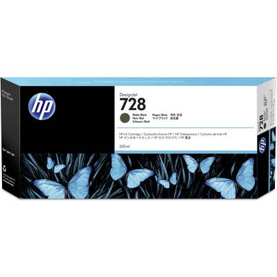 HP printcartridge Model 728 in Mat Zwart, 300 ml, met vlindermotief op de verpakking.