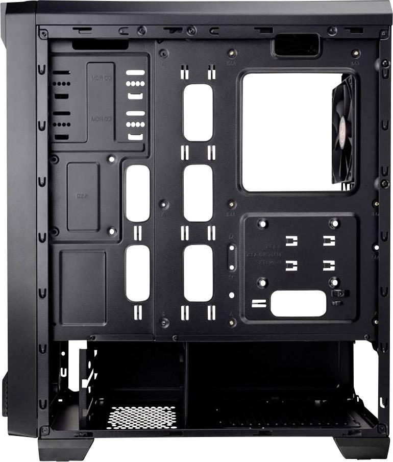 Raijintek ARCADIA II Midi-tower PC-behuizing, Gaming-behuizing Zwart 1 voorgeïnstalleerde ventilator, Zijvenster, Stoffi-2