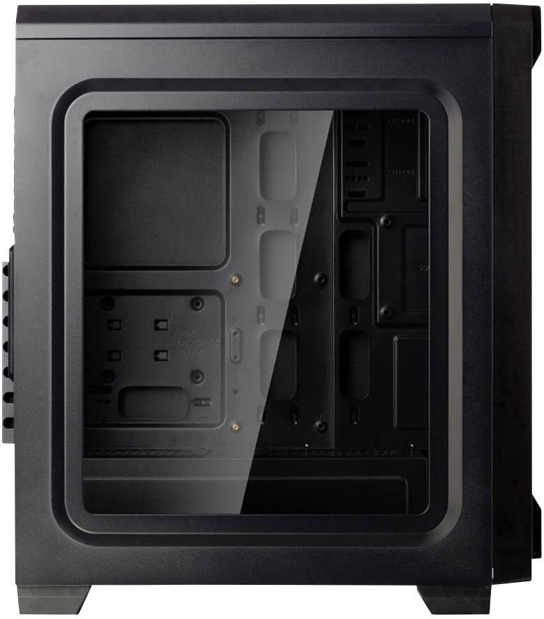 Raijintek ARCADIA II Midi-tower PC-behuizing, Gaming-behuizing Zwart 1 voorgeïnstalleerde ventilator, Zijvenster, Stoffi-4