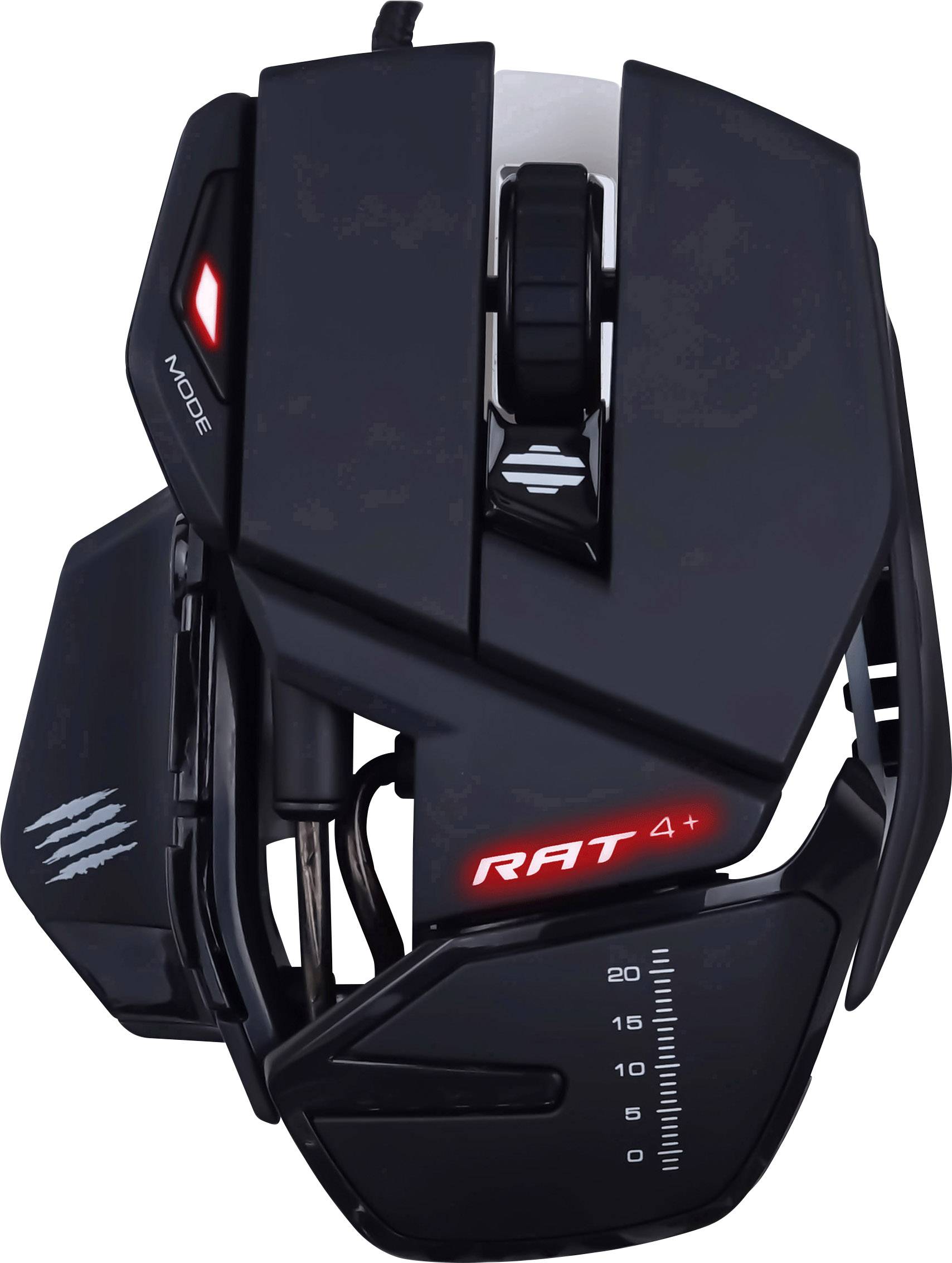 Mad Catz RAT 4+ Gamingmuis voor rechtshandigen, USB Type-A, optisch, 7200 DPI-0