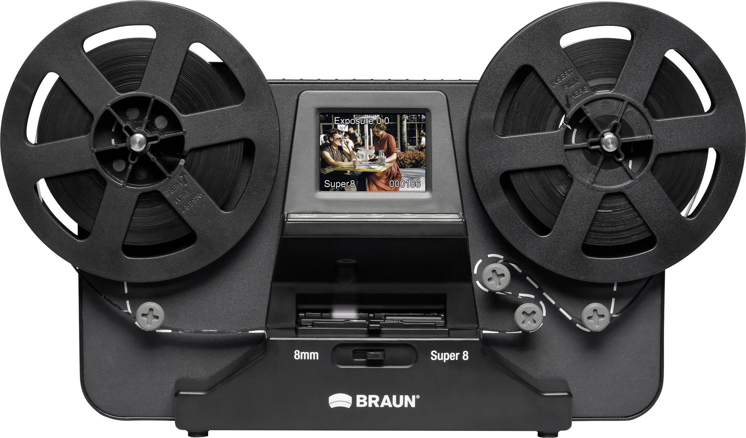 Braun Germany Novoscan Super 8 Normal 8 Filmscanner 1440 X 1080 Pix Super 8 Films Dubbel 8 Films Tv Uitgang Geheug Conrad Nl