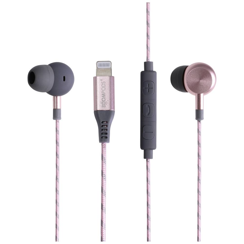 Boompods Digibuds In Ear oordopjes Kabel Grafiet Headset, Volumeregeling
