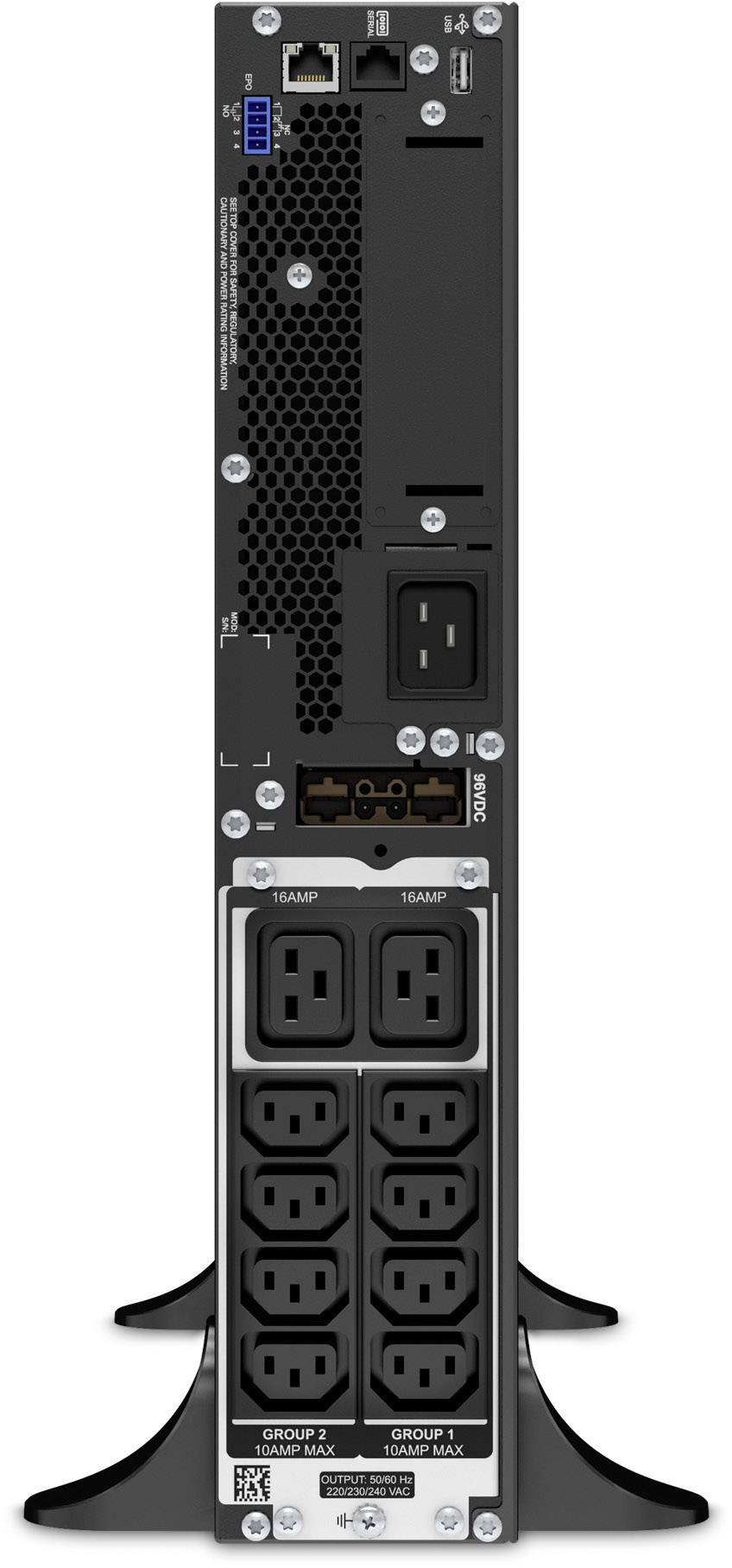 Voedingseenheid met meerdere stopcontacten en aansluitingsmogelijkheden, geschikt voor apparaten in een serverruimte of datacenter.