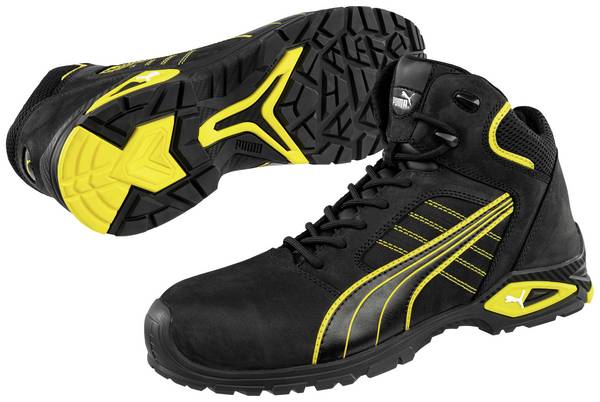 PUMA Amsterdam Mid 632240-43 Hoge veiligheidsschoenen  S3 Schoenmaat (EU): 43 Zwart, Geel 1 stuk(s)