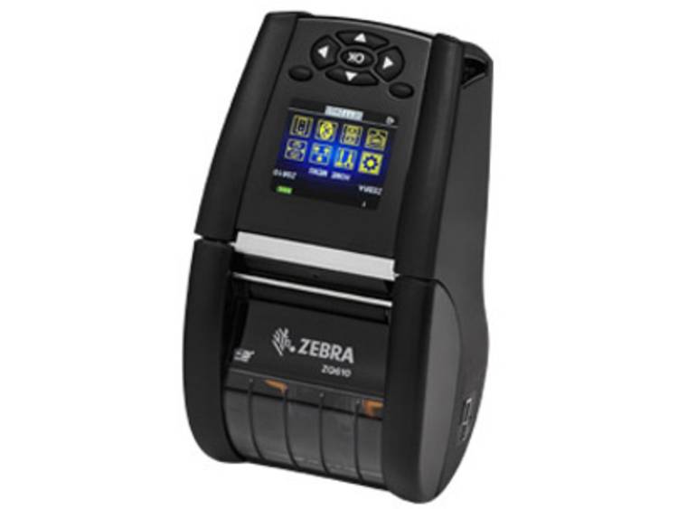 Zebra ZQ610 Kassabonprinter Thermisch 203 x 203 dpi Zwart USB, Bluetooth, Werkt op een accu Kassarol