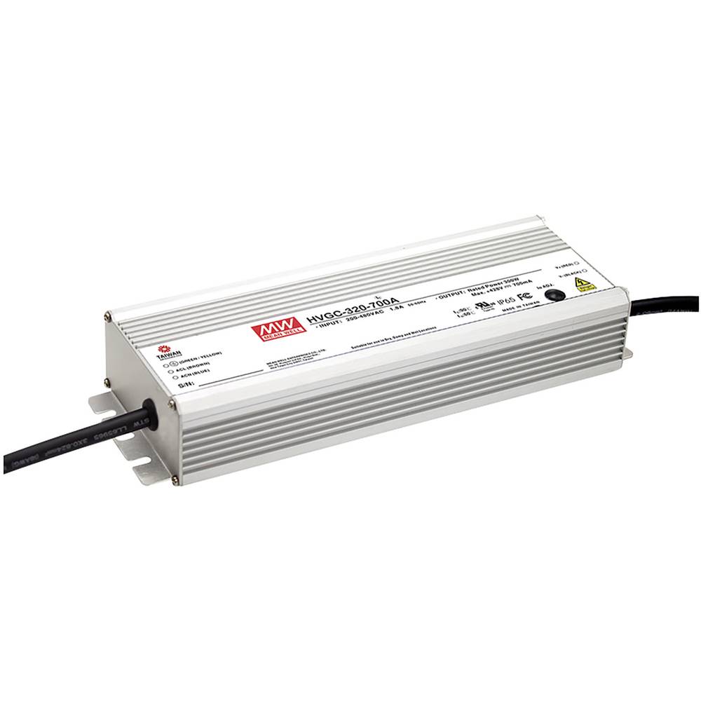 Mean Well HVGC-320-1400AB LED-driver Constante stroomsterkte 320 W 700 - 1400 mA 114.3 - 228.6 V/DC Instelbaar, Dimbaar, 3-in-1 dimmer, Montage op ontvlambare