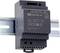 Een voedingsadapter DDR-60L-24 van Mean Well, gemonteerd op een DIN-rail. Ingangsbereik: 18-75VDC, Uitgang: 24VDC, 2,5A.