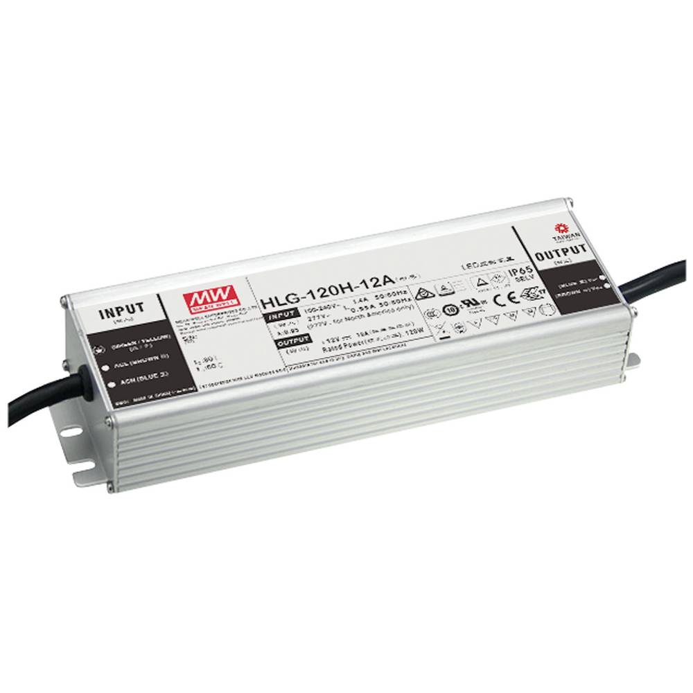 Mean Well HLG-120H-24AB LED-driver Constante spanning 120 W 2.5 - 5 A 22 - 27 V/DC Dimbaar, 3-in-1 dimmer, Instelbaar, PFC-schakeling, Outdoor,