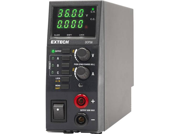 Extech DCP36 Labvoeding, regelbaar 0.5 36 V 0 5 A 80 W