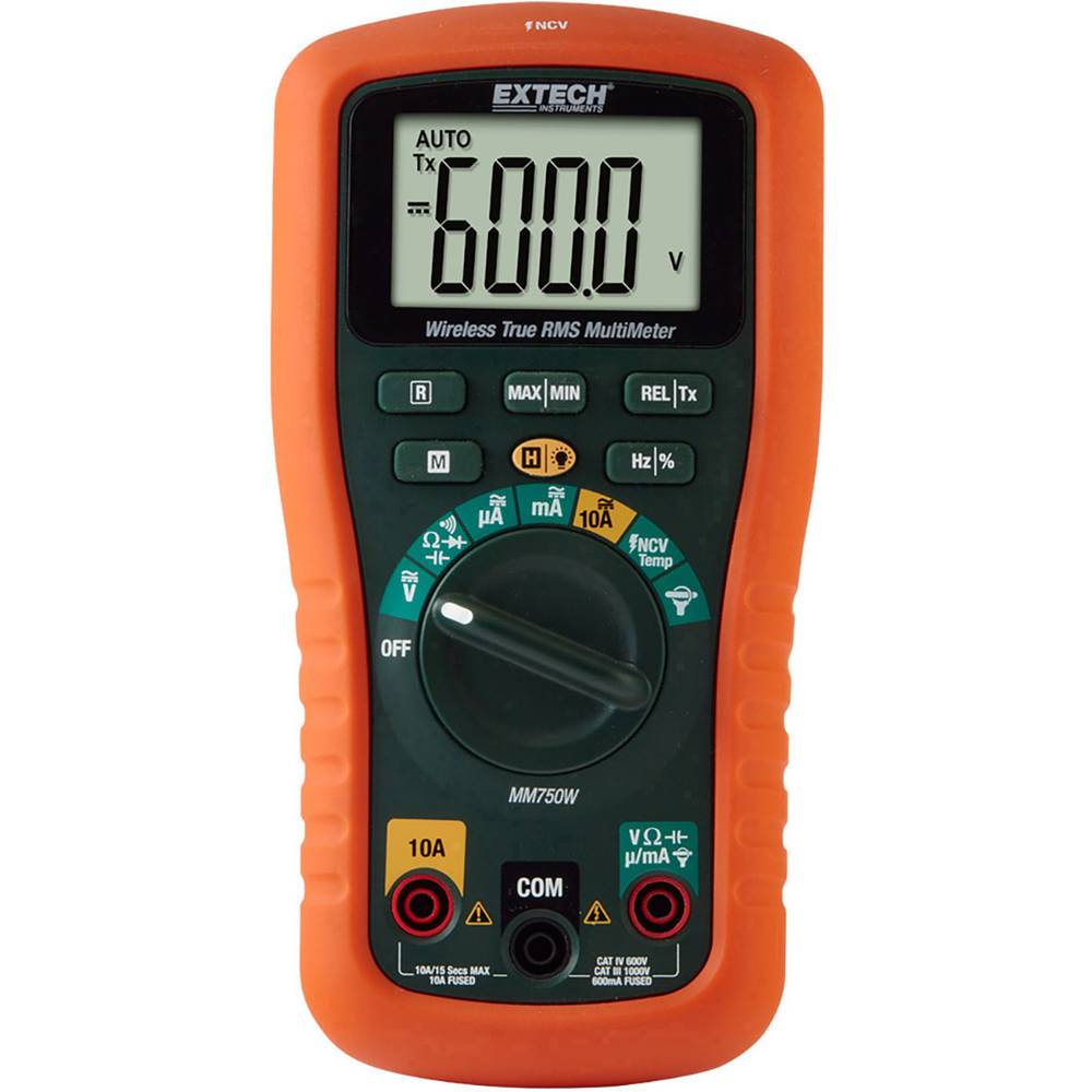 Extech MM750W - Multimeter - Digitaal - Datalogger - CAT III 1000 V, CAT IV 600 V Weergave (counts): 6000