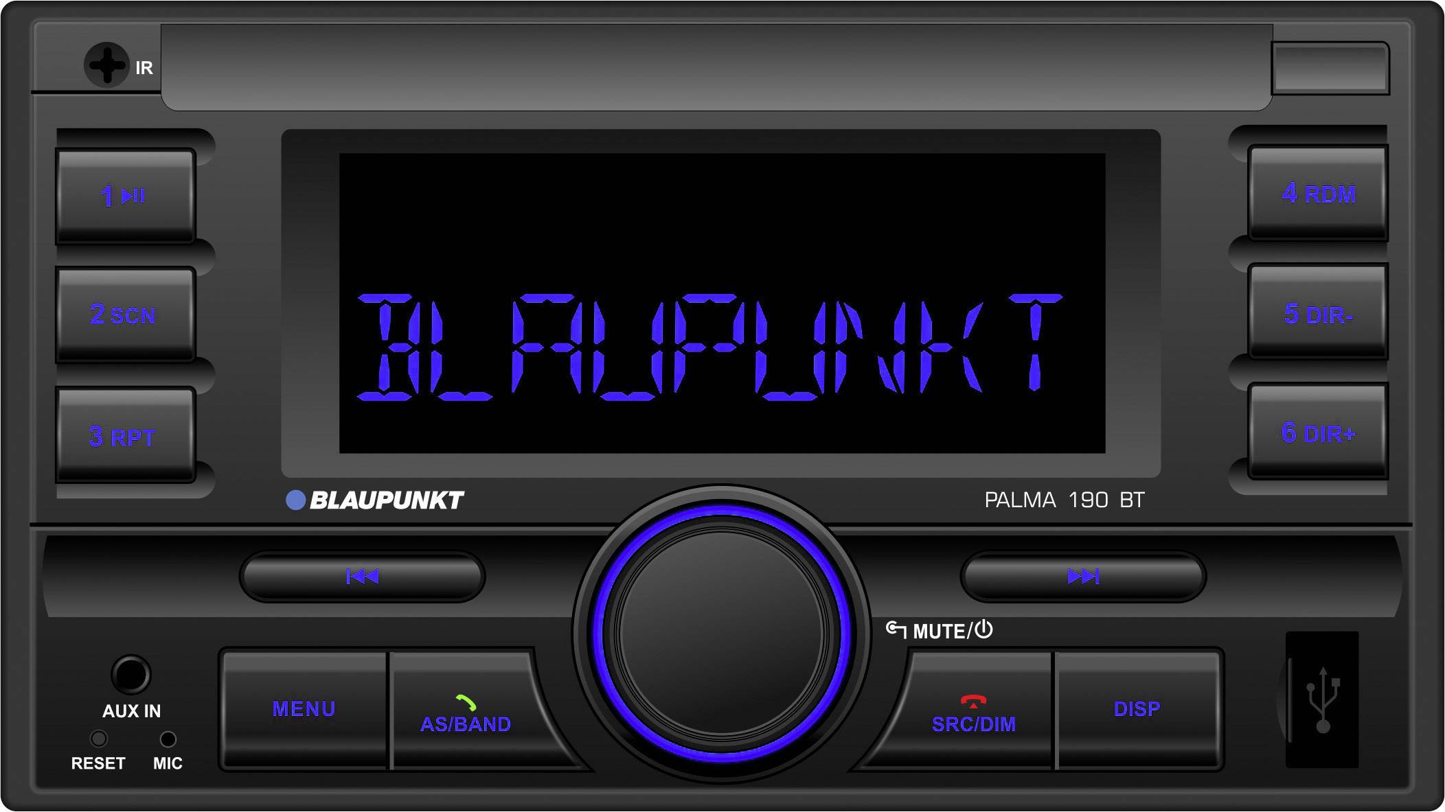 Blaupunkt PALMA 190 BT Autoradio dubbel DIN Bluetooth handsfree Conrad.be