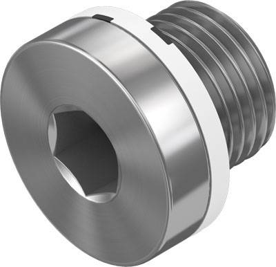 Cilindrische metalen schroef met binnenzeskant, geschikt voor machine- of meubelconstructies.