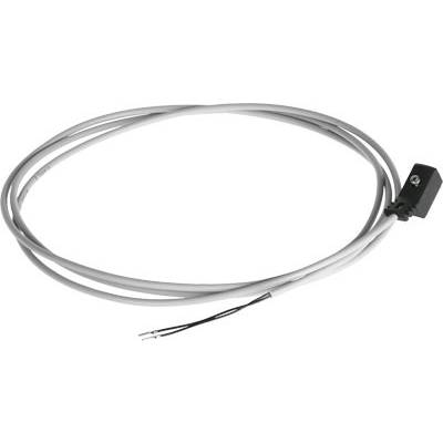 Een grijs elektrisch snoer met een zwarte sensor aan één uiteinde, ideaal voor temperatuurmetingen of elektronische toepassingen.
