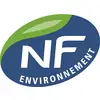 Logo met een groen blad boven een grote 'NF'. Daaronder staat 'MILIEU'. Symboliseert milieuvriendelijkheid.
