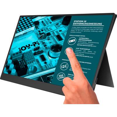 Joy-it Joy-View 15 Touchscreen monitor Energielabel: A (A - G)  39.6 cm (15.6 inch) 1920 x 1080 Pixel 16:9  USB-C, Mini-