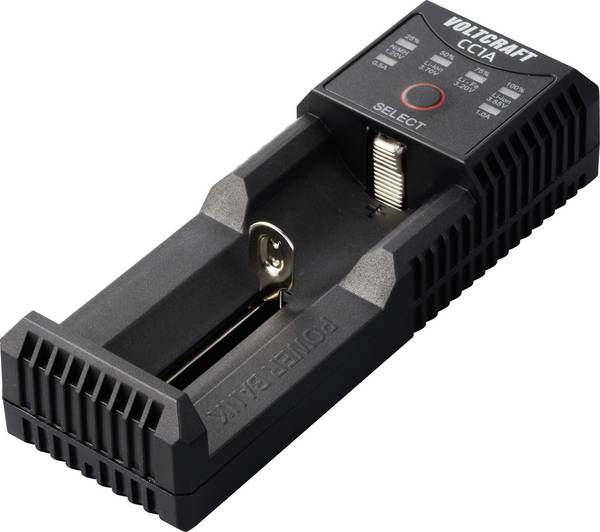 VOLTCRAFT CC1A Batterijlader NiMH, Li-ion, LiFePO, NiCd AA (penlite), AAA (potlood), C (baby), 10440, 10500, 12500, 12650, 13650, 14500, 14650, 16340, 16650, 17500, 17650, 17670, 18490, 18500, 18650, 18700, 21700, 22650, 25500, 26500, 26650, 10340