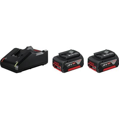 Bosch Professional 2x GBA 18V 4.0AH + GAL 18V-40 Professional 1600A019S0 Accu en acculader voor gereedschap 18 V 4 Ah Li