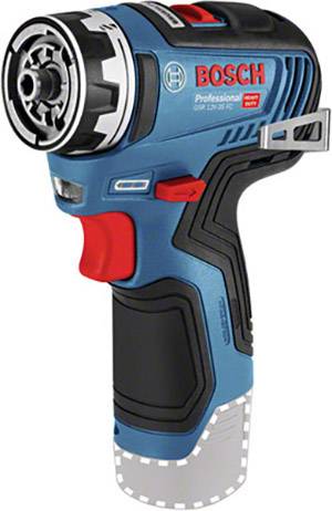 Bosch accuschroefmachine, model GSR 12V-20 HX, in blauw en zwart.