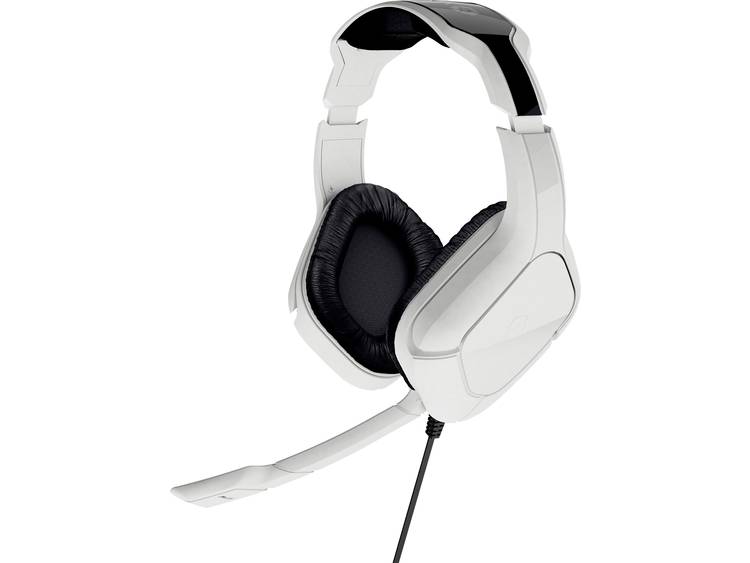 Gioteck SX6 Storm Gaming headset 3.5 mm jackplug Kabelgebonden Over Ear Zwart, Wit