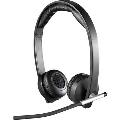 Logitech Dual H820e On Ear headset  Computer Radiografisch, Kabel, DECT Stereo   Microfoon uitschakelbaar (mute)