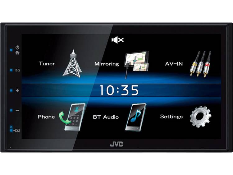 JVC KW-M25BT Autoradio met scherm dubbel DIN Aansluiting voor stuurbediening, Aansluiting voor achte