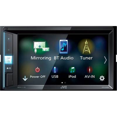 JVC KW-M450BT Autoradio met scherm dubbel DIN Bluetooth handsfree, Aansluiting voor achteruitrijcamera, Aansluiting voor