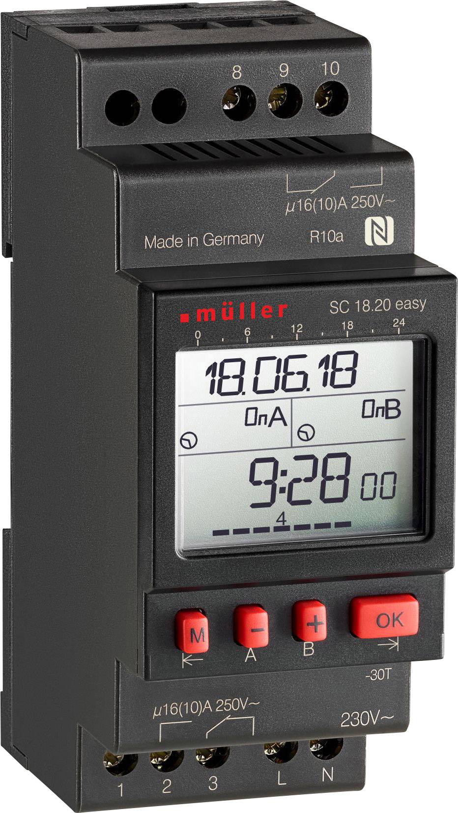 Müller SC 18.20 easy 24V ACDC DIN-rail schakelklok Digitaal 24 V/DC, 24 V/AC 4000 W