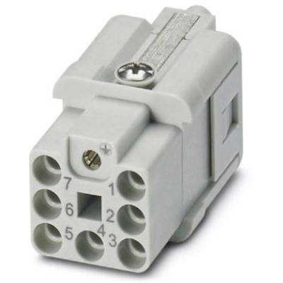Witte elektrische stekkerverbinding met acht genummerde gaten, weergegeven in close-up.