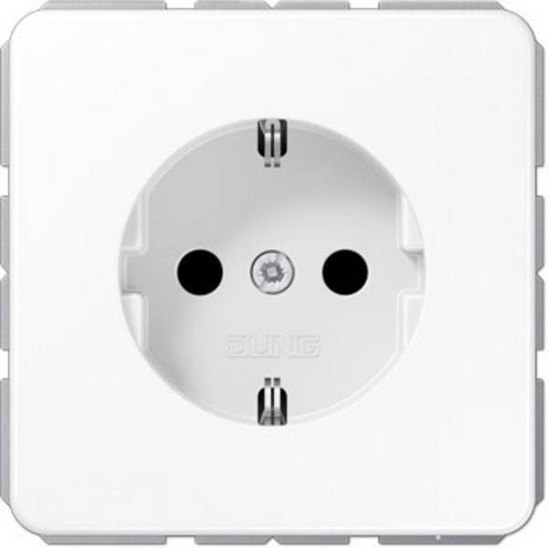 Jung CD1520WW Wandcontactdoos met randaarde Inzetstuk 1-voudig  Alpine-wit 1 stuk(s)