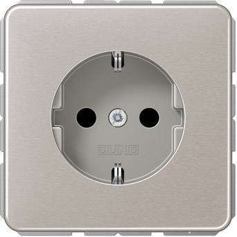 Jung CD1520KIPT Wandcontactdoos met randaarde Inzetstuk 1-voudig Platina 1 stuk(s)