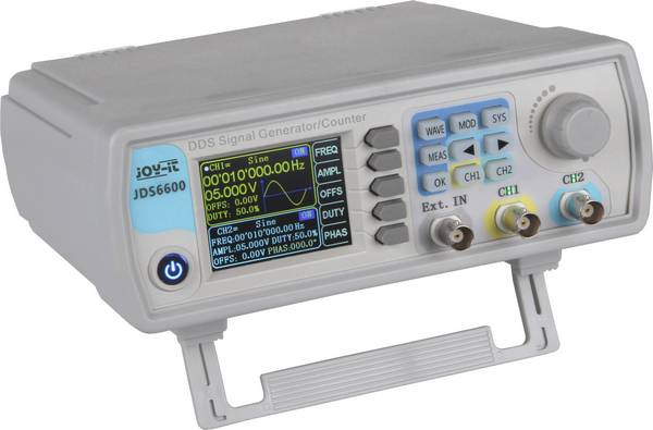 Joy-it JT-JDS6600 Functiegenerator  15 MHz - 0.01 µHz 2-kanaals Driehoek, Blok, Signaal, Sinus, Lorentz-verdeling, Arbitrair, Puls, Ruis