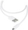 Vivanco 36252 USB-kabel USB 2.0 USB-A stekker, USB-micro-B stekker 1.20 m Wit