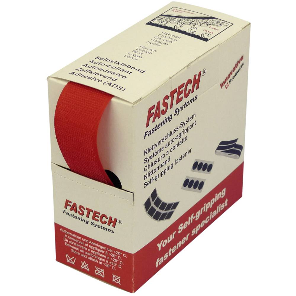 FASTECH® B30-STD-H-133905 Klittenband Om op te naaien Haakdeel (l x b) 5 m x 30 mm Rood 5 m