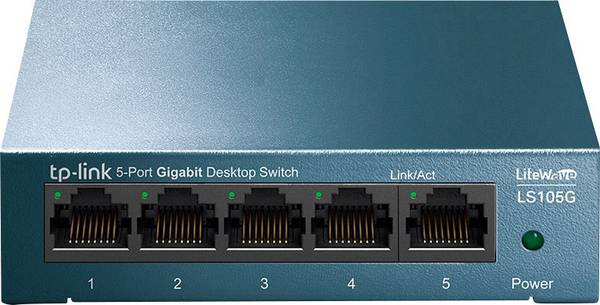 TP-LINK LS105G TP-Link LiteWave LS105G - Switch - unmanaged Netwerk switch 5 poorten