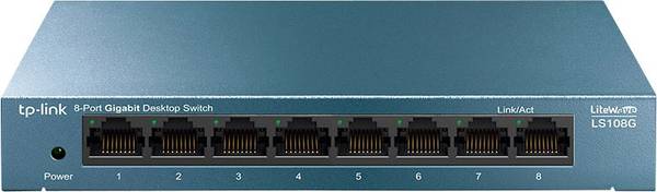 TP-LINK LS108G TP-Link LiteWave LS108G - Switch - unmanaged Netwerk switch 8 poorten